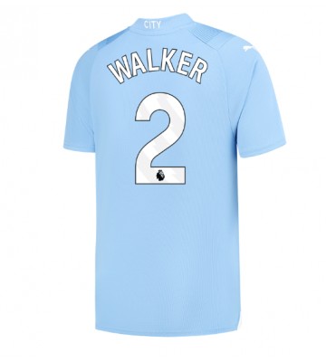 Manchester City Kyle Walker #2 Hjemmebanetrøje 2023-24 Kort ærmer